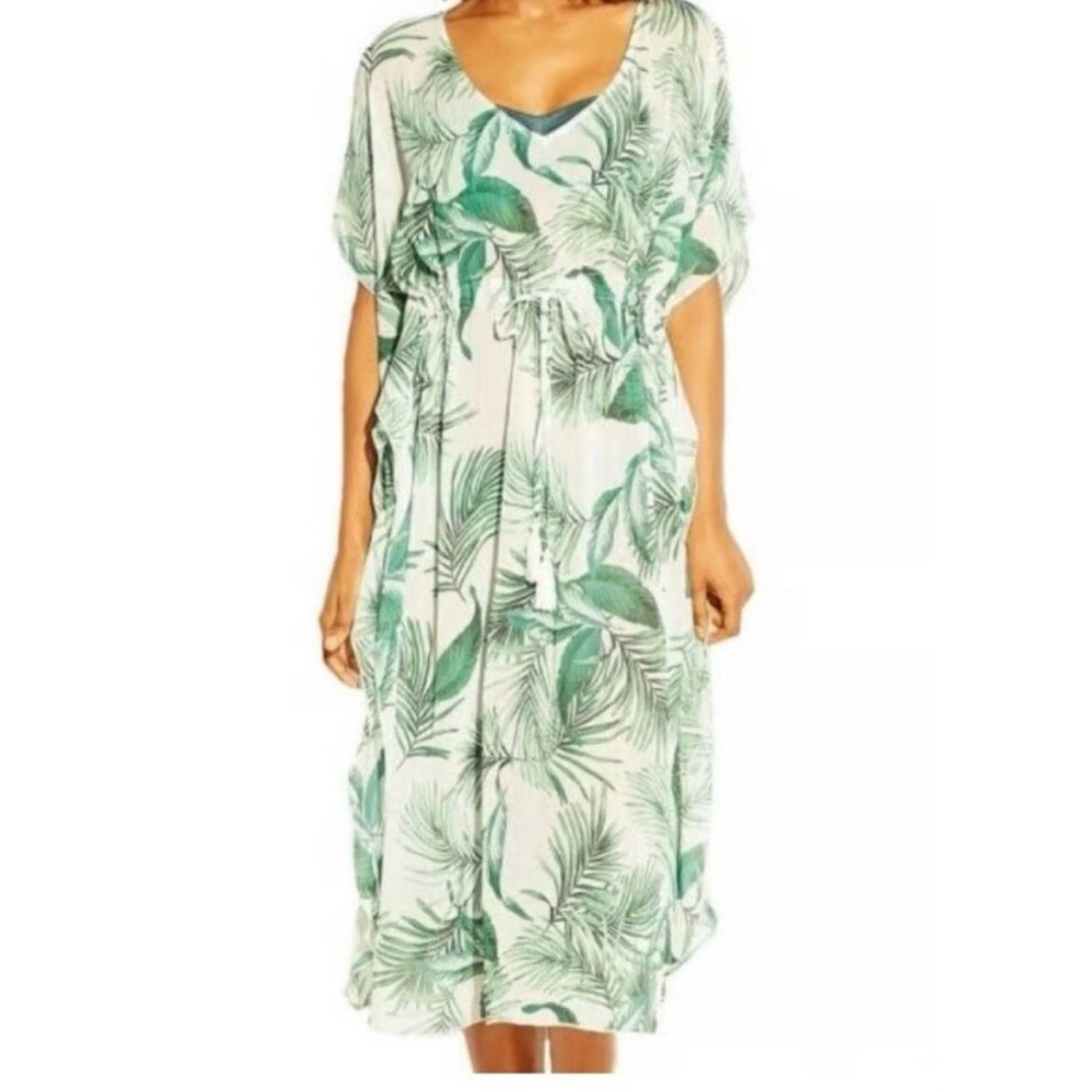 Kona Sol Tropical Green Leaf Top